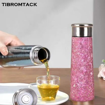 TIBROMTACK Vacuum Insulated Water Bottle| Titanium Insulated Tumbler|Simple Modern Water Bottle | for Hot&Cold Drinks |Double Wall Great for Home Office Car|Natural Health