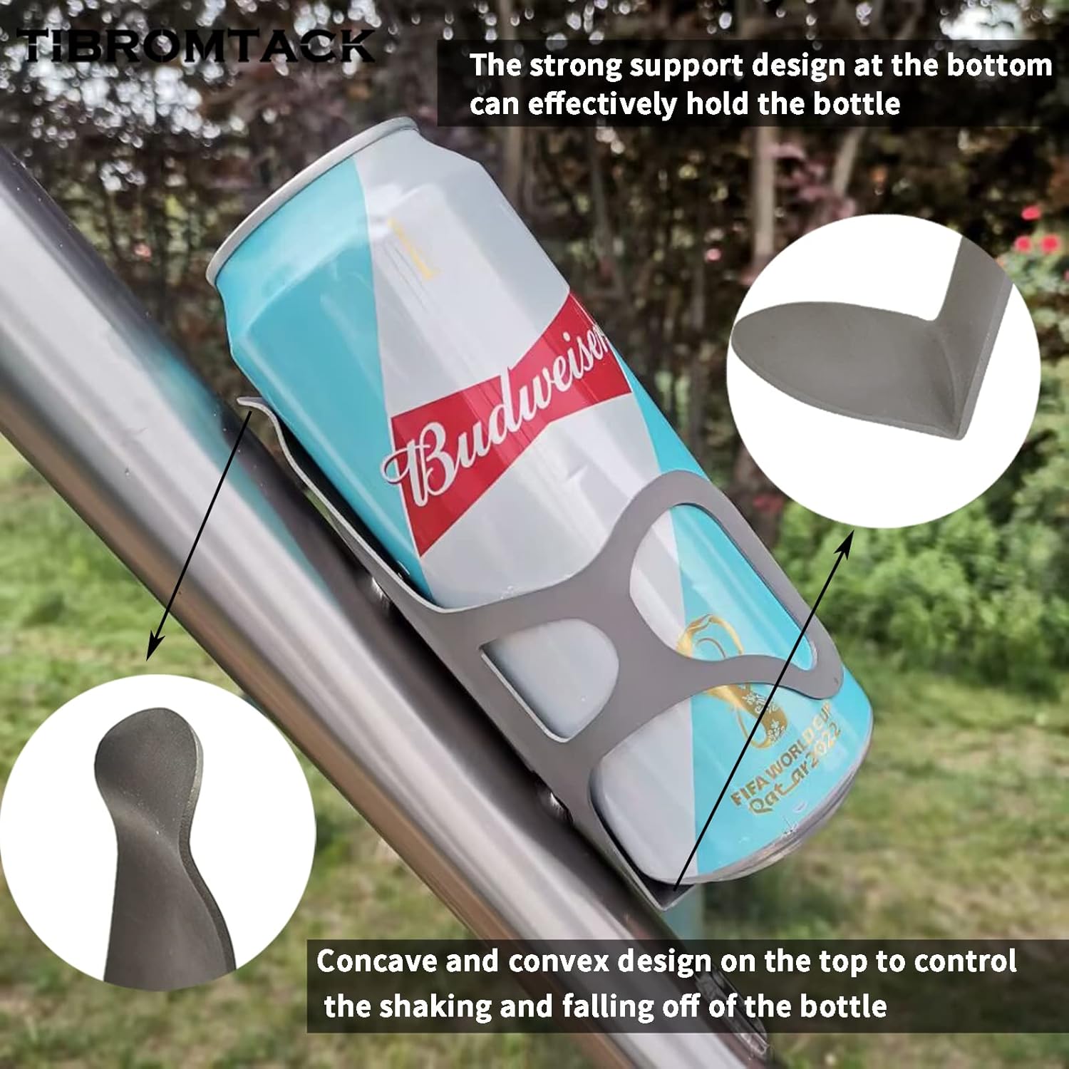 Water Bottle Cage, Gr5 Titanium Bike Water Bottle Holder, Lightweight and Strong Bicycle Sport Water Cage with Secure Retention System,for Road Bike and Mountain Bicycle/MTB