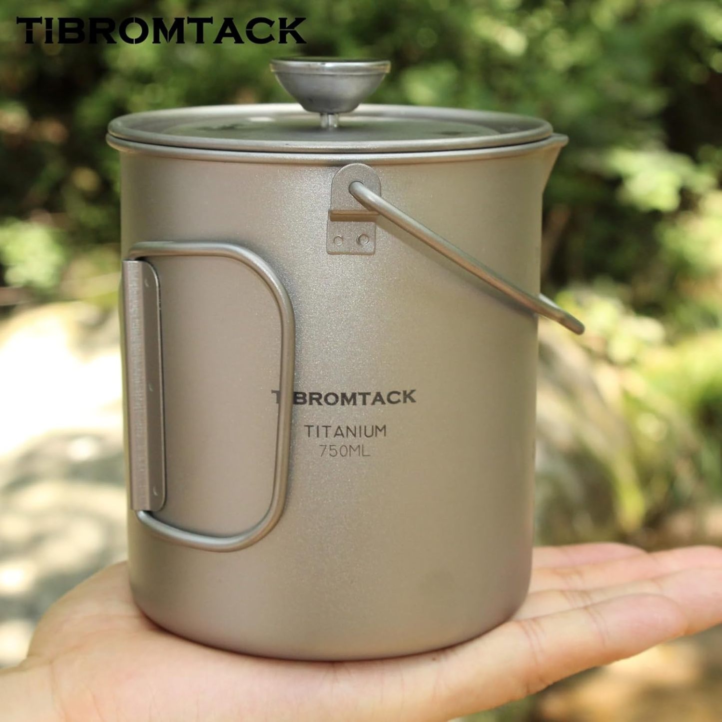 Titanium French Press Coffee Maker, 205g Lightweight GR1 Pure Titanium, Portable Camping Travel Coffee Press Reusable filter for Outdoor, Tea & Hot Beverages, Dishwasher Safe