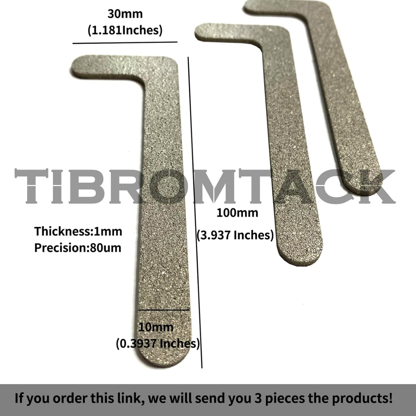 3 Pcs“L-Shape”Titanium Metal Powder Sintered Filter Plate Ultra Fine Body Filter Plate Small Precision Porous Titanium Plate Precision 80μm