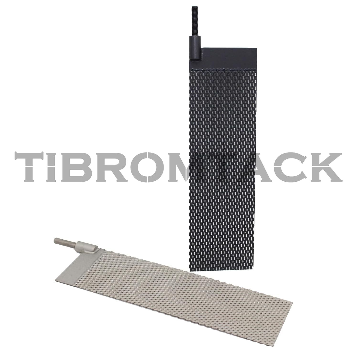 Electrodes of Titanium Electrochemical Application, 2PCS Titanium Anode Mesh with MMO Ruthenium-Iridium Coating and Cathode Electrolytic Mesh Without Coating for Swimming Pool Cleaning