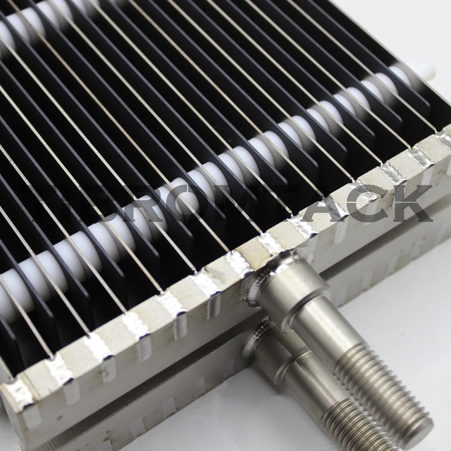 TIBROMTACK Titanium Anode 14 Titanium Anode Plates with Ruthenium Iridium Coating and 15 Titanium Cathode Plates Without Coating,for HHO Electrolysis Cell or Pool Water and Swimming Pool Cleaning