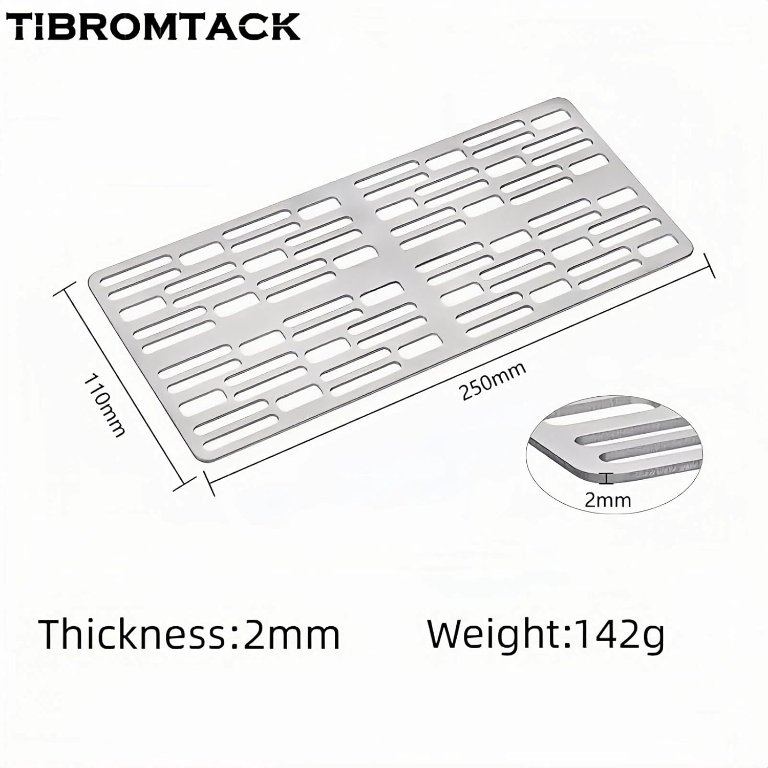 TIBROMTACK Titanium Grill Plate Ultralight Roasting Kitchen Utensils Cooling Rack for Outdoor BBQ Camping Backpacking Picnic on Fire