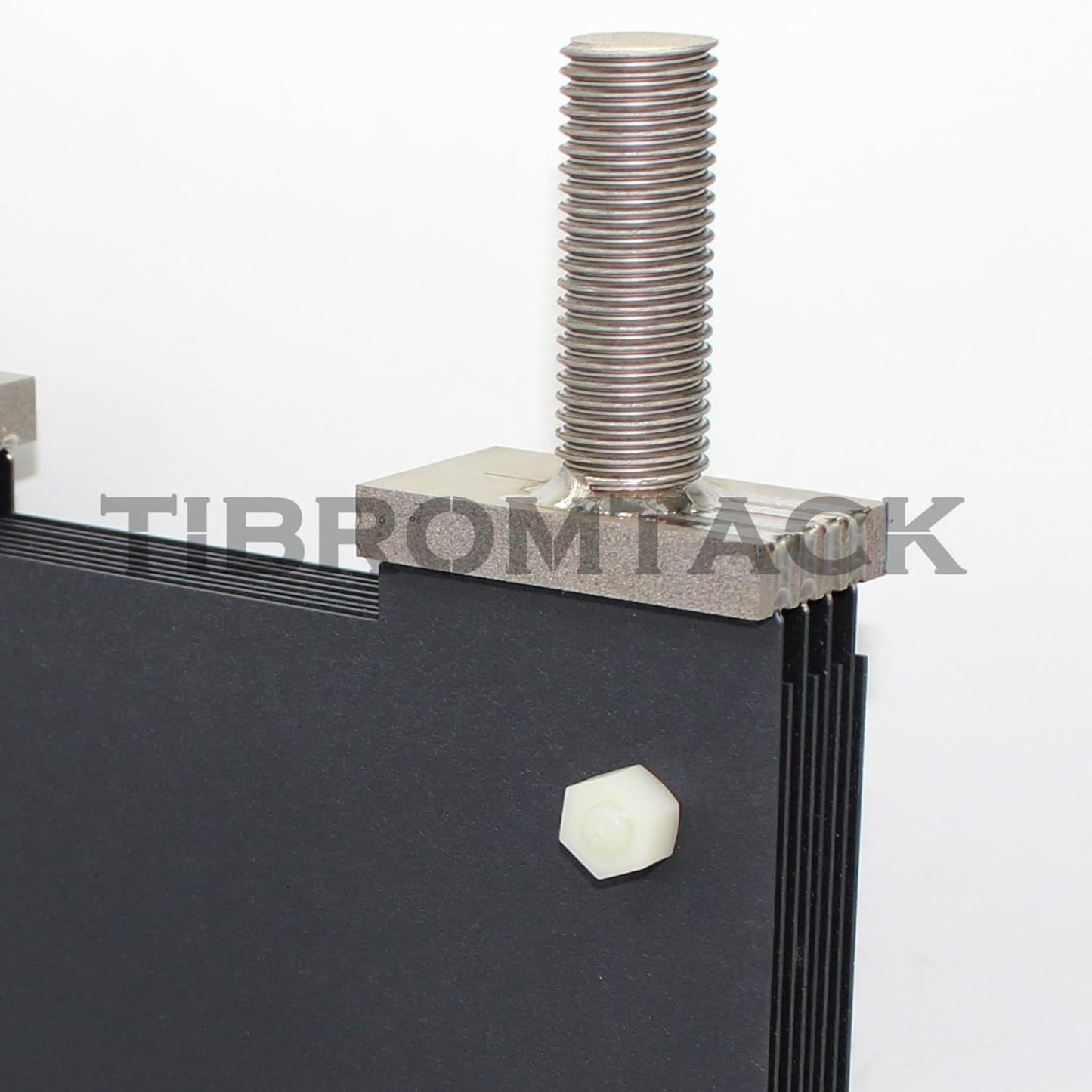 MMO Titanium Anode Component all 8 Plates 200 * 200 * 1mm Titanium Ru Coated with 2 Poles on Top to Change The Polarity