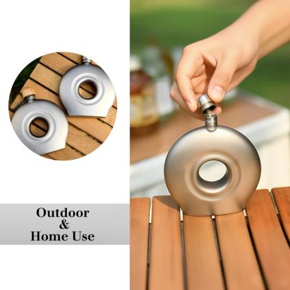 Titanium Hollow Wine Pot, 93g Ultra-Light & Corrosion-Resistant, Leak-Proof Seal Lid, Rust-Proof Liquor Flask - Free Funnel Included​ 