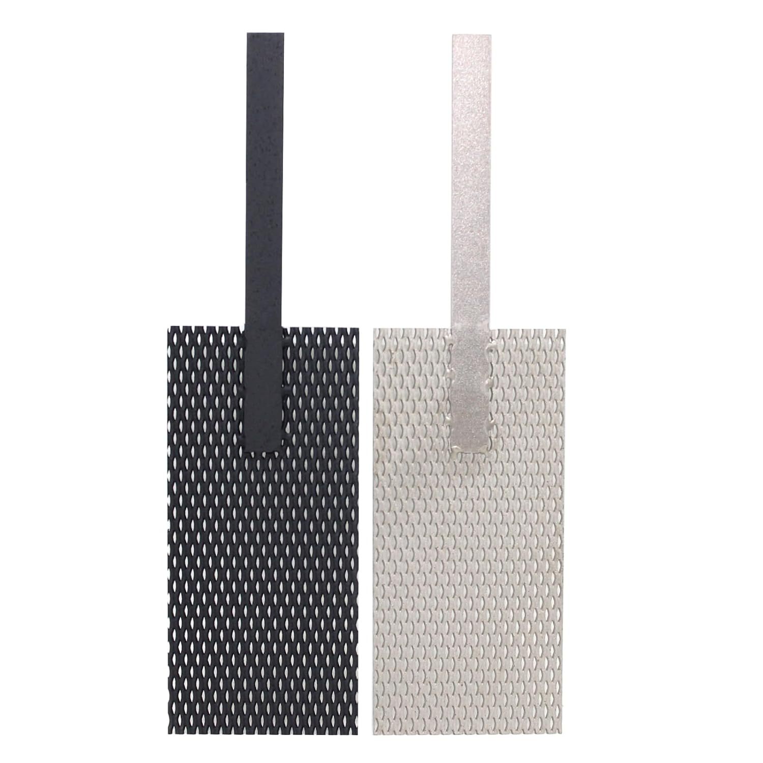 TIBROMTACK 2 x Electrodes, Titanium Anode Net with MMO Ruthenium-Iridium Coating and Cathode Electrolyte Net without Coating for Electrochemical Applications and Swimming Pool Cleaning, GHR094