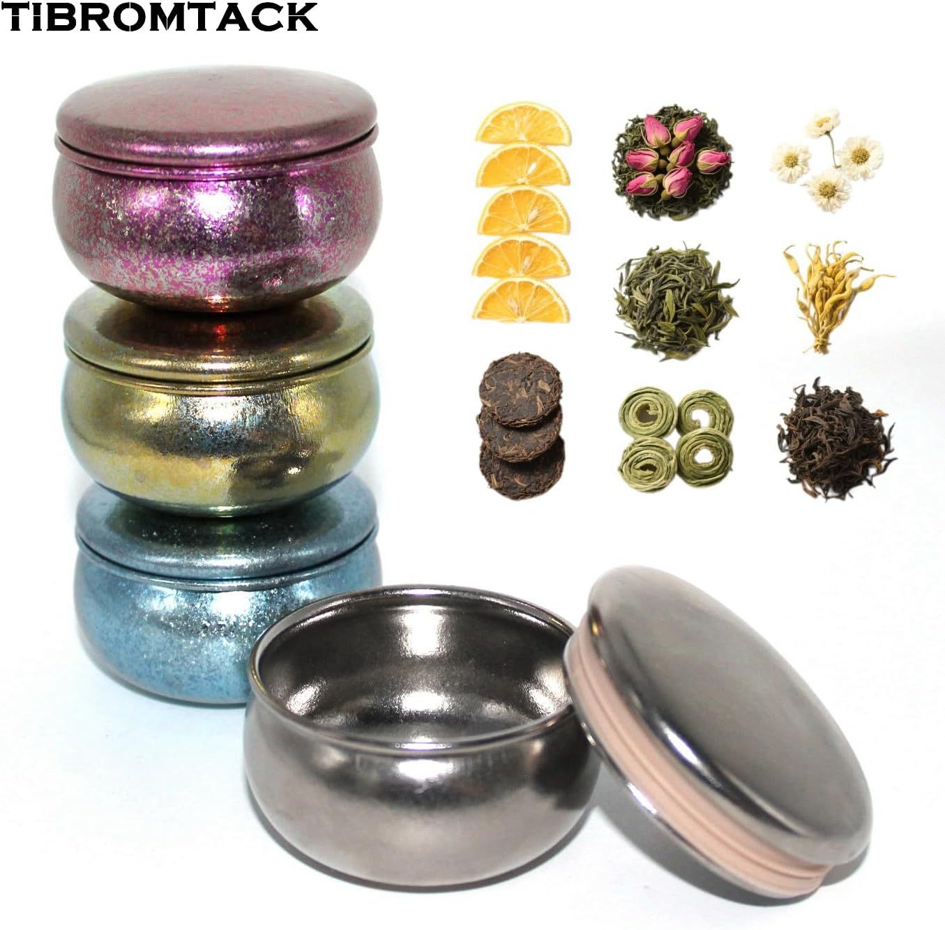Premium Pure Titanium Mini Tea Tin Canister, Airtight Tea Container, Lightweight and Durable, Suitable for Loose Leaf Tea, Spices, Herbs - Ideal for Travel and Home Use​ 