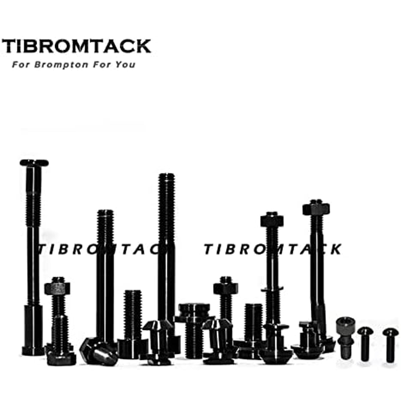 TIBROMTACK Titanium Bolts sets for Brompton Folding bike Whole Bicycle Ti Bolt screws set 2018+ C Line Bikes Ultra Light 124.8g Never Rust