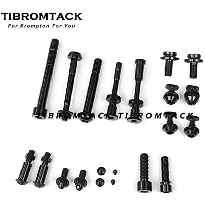 TIBROMTACK Titanium Bolts sets for Brompton Folding bike Whole Bicycle Ti Bolt screws set 2018+ C Line Bikes Ultra Light 124.8g Never Rust