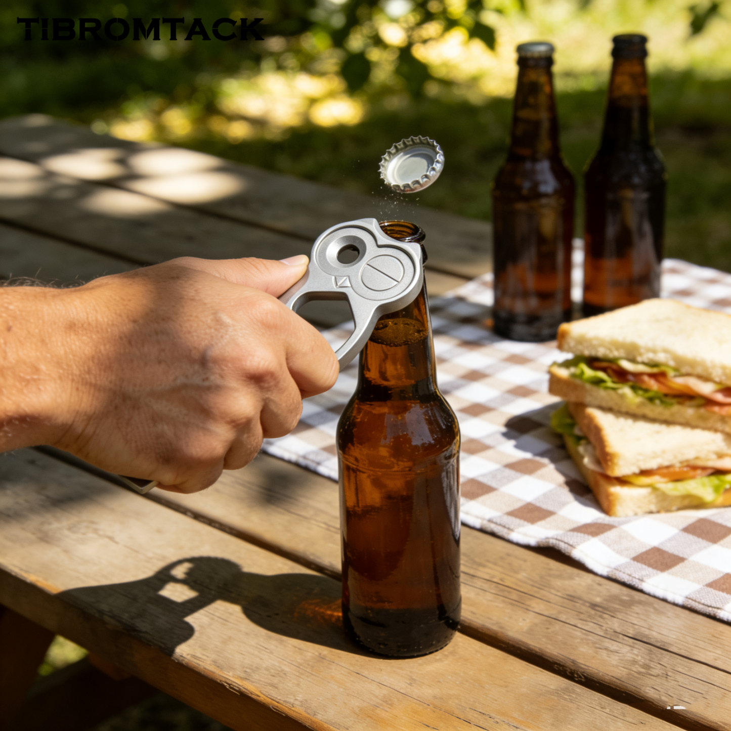 TIBROMTACK Titanium Alloy EDC Multifunctional Keychain, Creative Owl Bottle Opener, Lightweight 15g Durable Key Ring for Daily Carry & Outdoor Activities