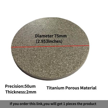 1 Pc Round Titanium Powder Sintered Plates Gas Distribution Conditioning System Air Stratification Filter Porous Titanium Plate 50μm