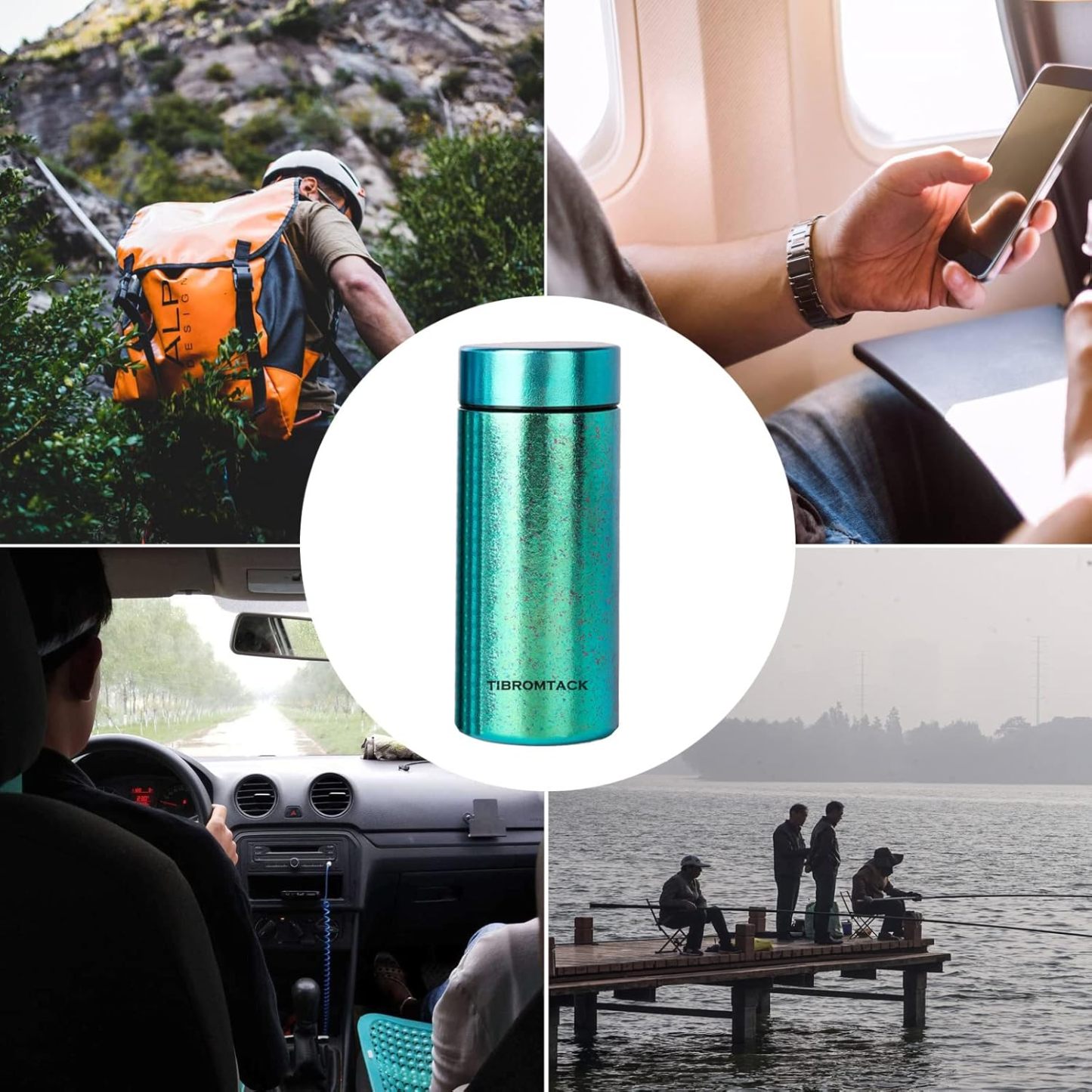 Spit Cup of Titanium, Snuff Bottle, Pocket Spittoon, Leak-Proof for Driving and Traveling, Portable Dip Spit Bottle with Lid, Spittoon for Chewing Tobacco
