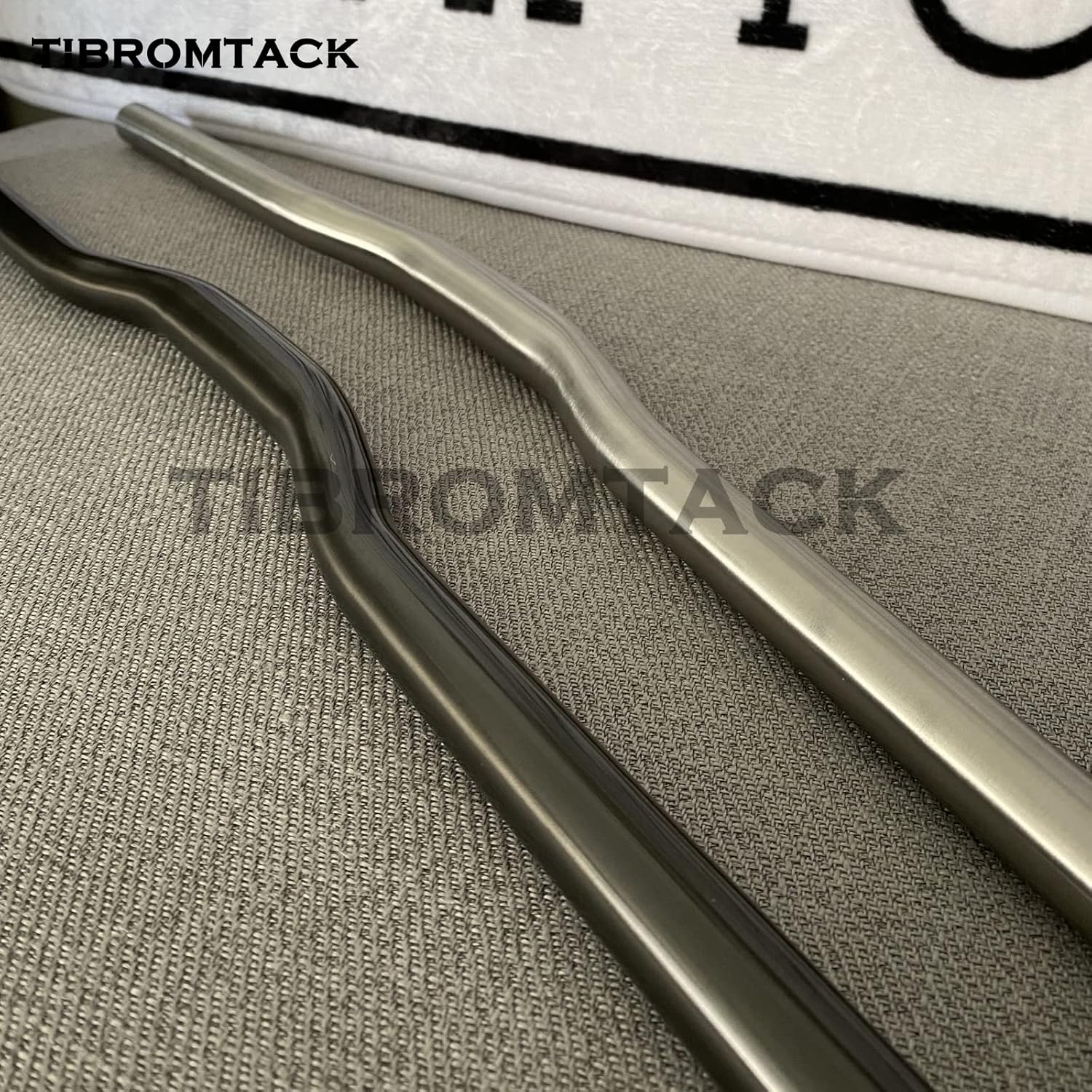 Titanium Handle Bar for Brompton bicycle 7° Riser 25.4mm can fit w3 Sixty Folding Bike Lightweight，length 550mm