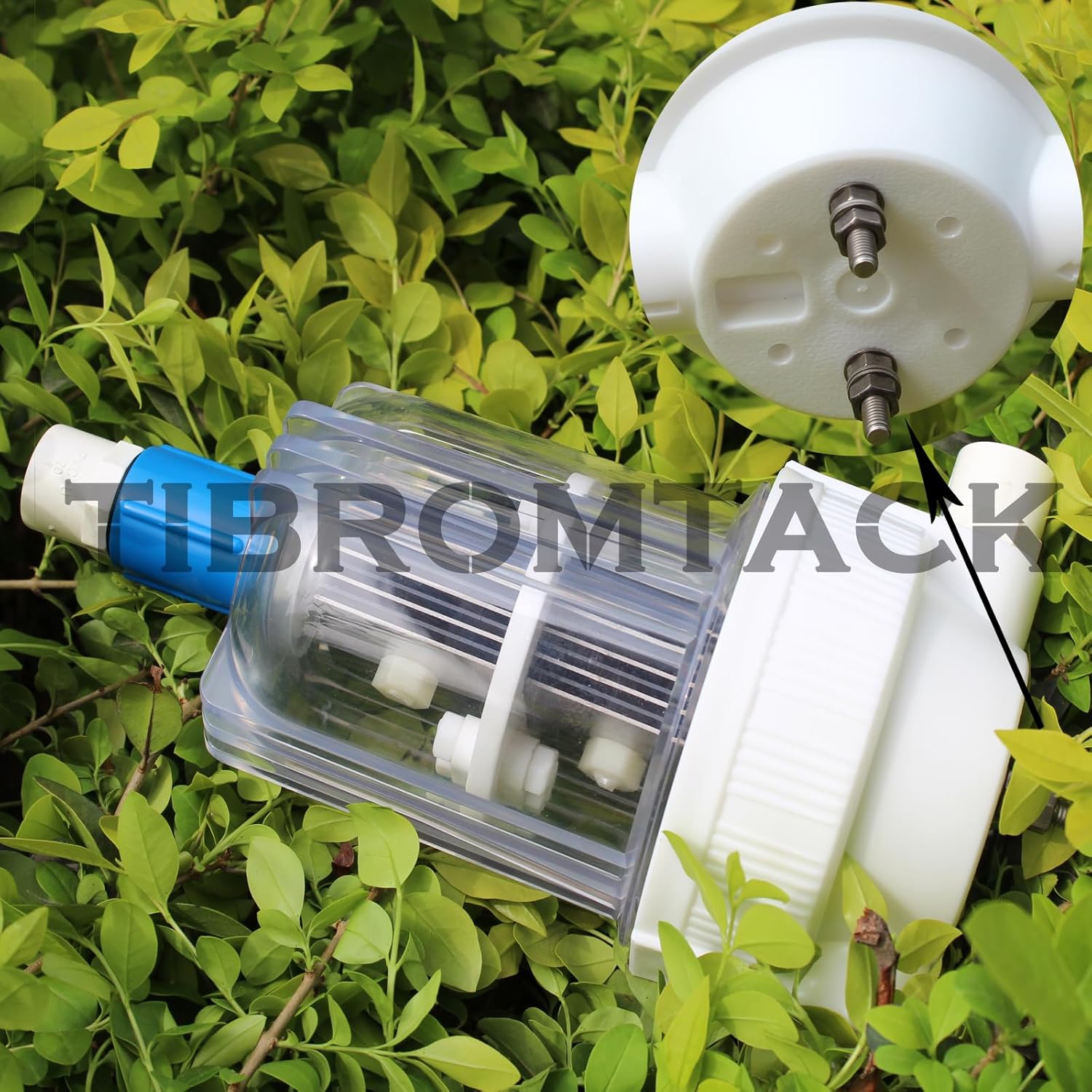  MMO Titanium Electrodes Sodium Hypochlorite Generator Electrolytic Cell with 5 Pieces Titanium Anode and 6 Pieces Cathode Mounted Inside Plastic Housing