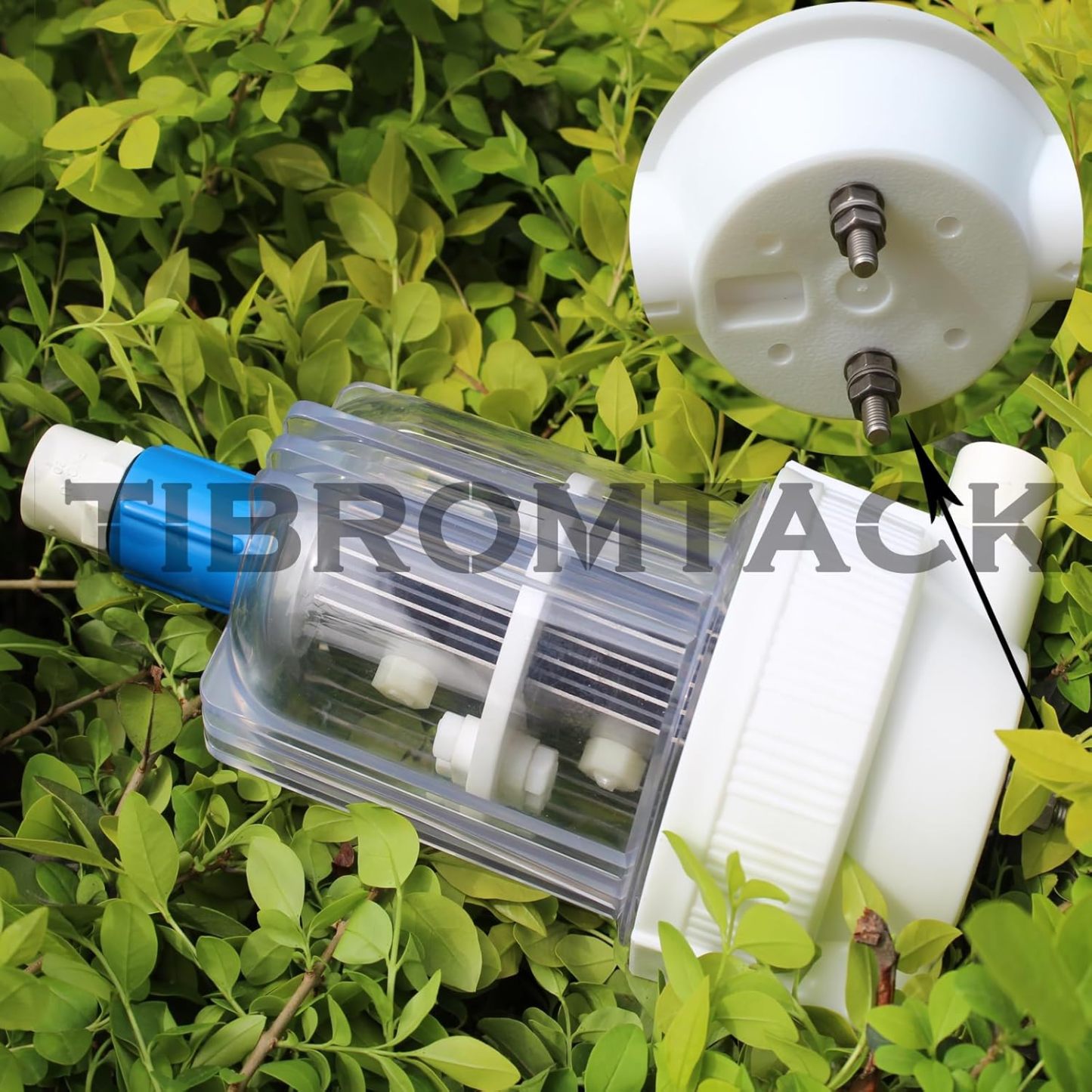  MMO Titanium Electrodes Sodium Hypochlorite Generator Electrolytic Cell with 5 Pieces Titanium Anode and 6 Pieces Cathode Mounted Inside Plastic Housing