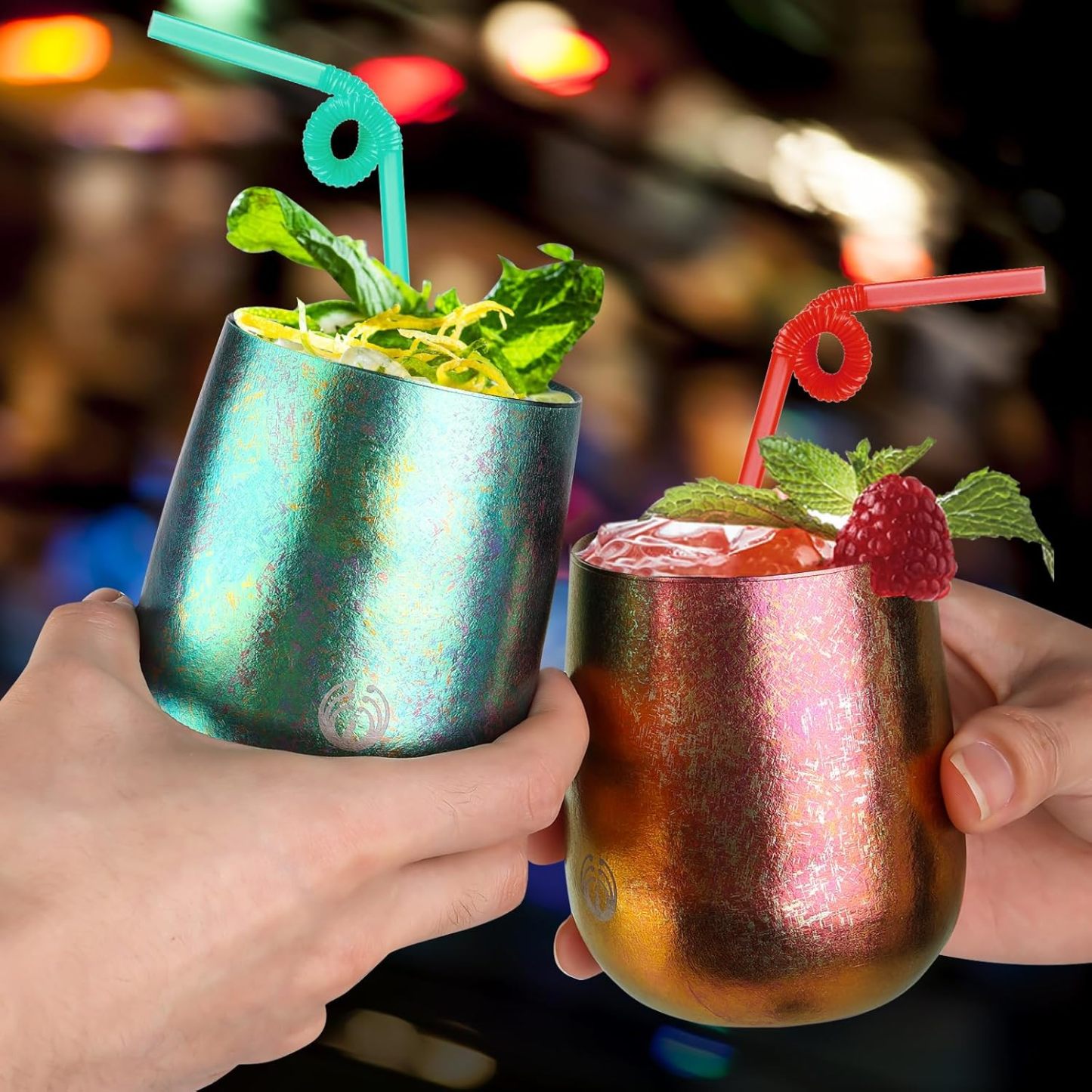 TIBROMTACK Gr1 Titanium Goose Egg Cup - Reusable, Insulated & Portable, Suitable for Juice, Coffee, Ideal for Home, Bar & Parties, Lightweight