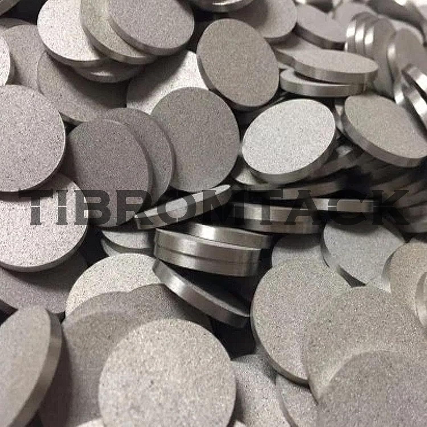 Stainless Steel Powder Particles Sintered Round Plate,10pc, Microporous Stainless Steel Filter Disc, The Surface Particles are Not Easy to Fall Off,Precision 30μm,Diameter 18mm,Thickness 2mm