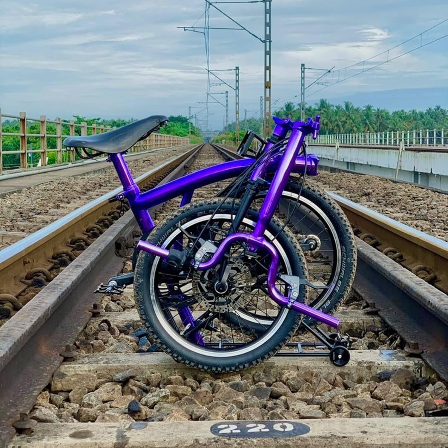 TIBROMTACK Titanium Stem Post Compatible for Brompton Bike Head Tube S/M/NM/H/P Type Foldable Superlight Handle Post