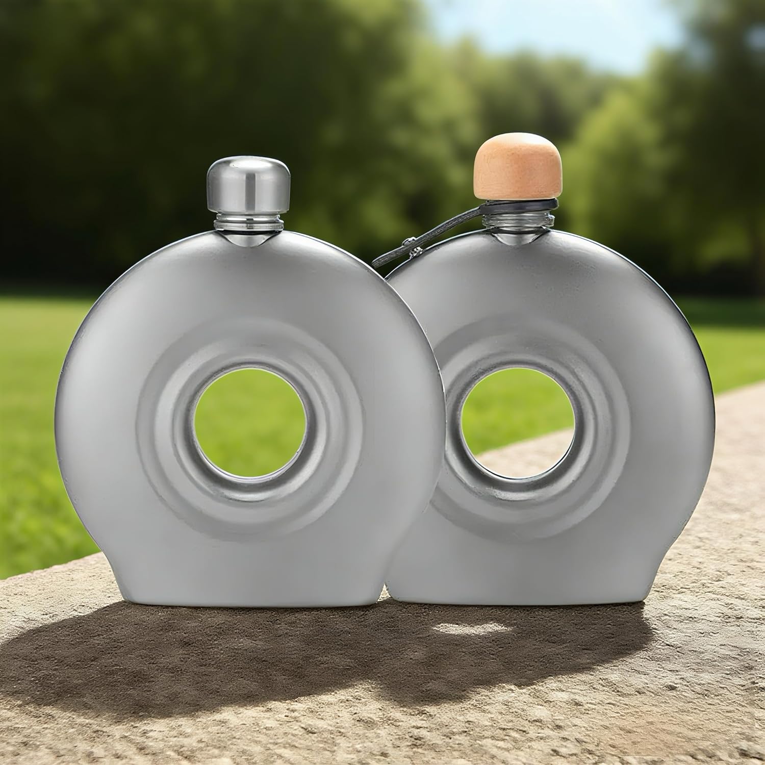 Titanium Hollow Wine Pot, 93g Ultra-Light & Corrosion-Resistant, Leak-Proof Seal Lid, Rust-Proof Liquor Flask - Free Funnel Included​ 