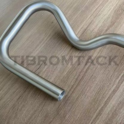 Titanium Bicycle Butterfly Handlebars, Natural Titanium color, Made of Ti Gr9 Alloy, Suitable for Mountain Bike/MTB, Road Bike, Touring Bikes(φ22.2mm)