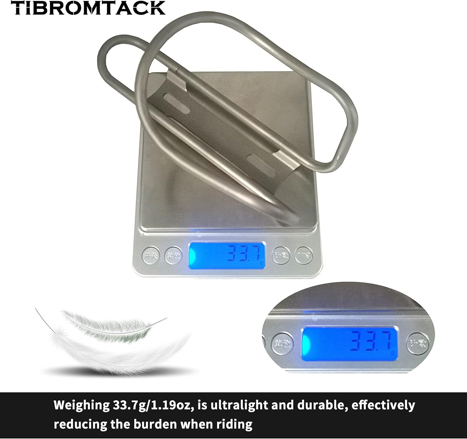 Bike Water Bottle Cage, Titanium Lightweight Bicycle Water Bottle Holder for Outdoor Cycling, Suitable for BMX, Road, MTB Mountain Bike