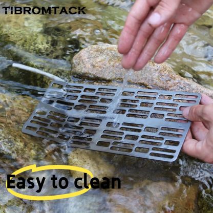 TIBROMTACK Titanium Grill Plate Ultralight Roasting Kitchen Utensils Cooling Rack for Outdoor BBQ Camping Backpacking Picnic on Fire
