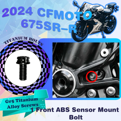 TIFOLD Full‑Vehicle Titanium Alloy Modification Screws for CFMOTO 675 SR‑R, 2024 Model