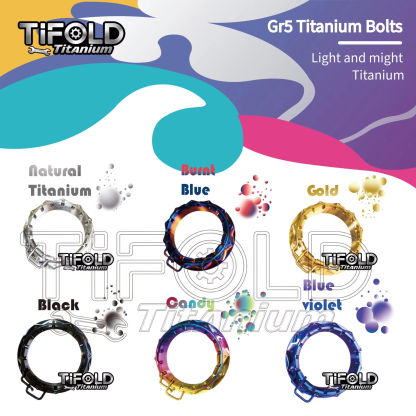TIFOLD M48x1.5P Gr5 Titanium Axle Wheel Nut with Circlip for DUCATI Motorcycle