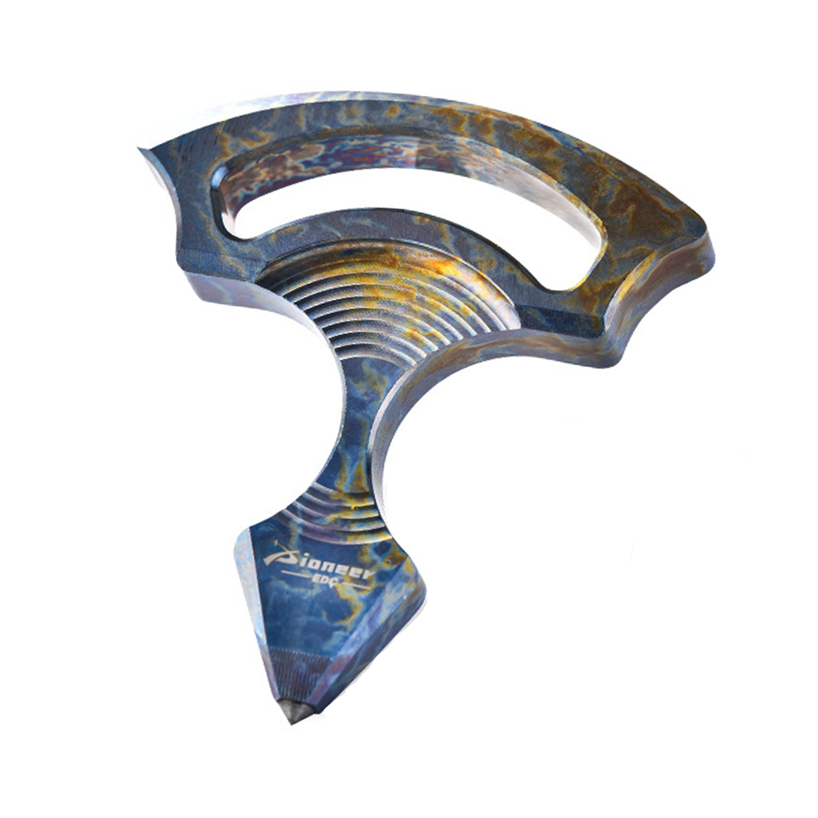 TIBROMTACK Titanium Multitool Keychain, 23g Lightweight EDC Tool with Tungsten Steel Tip for Emergency Window Breaking & Cutting, Portable Key Organizer (2"x1.81"x0.31")