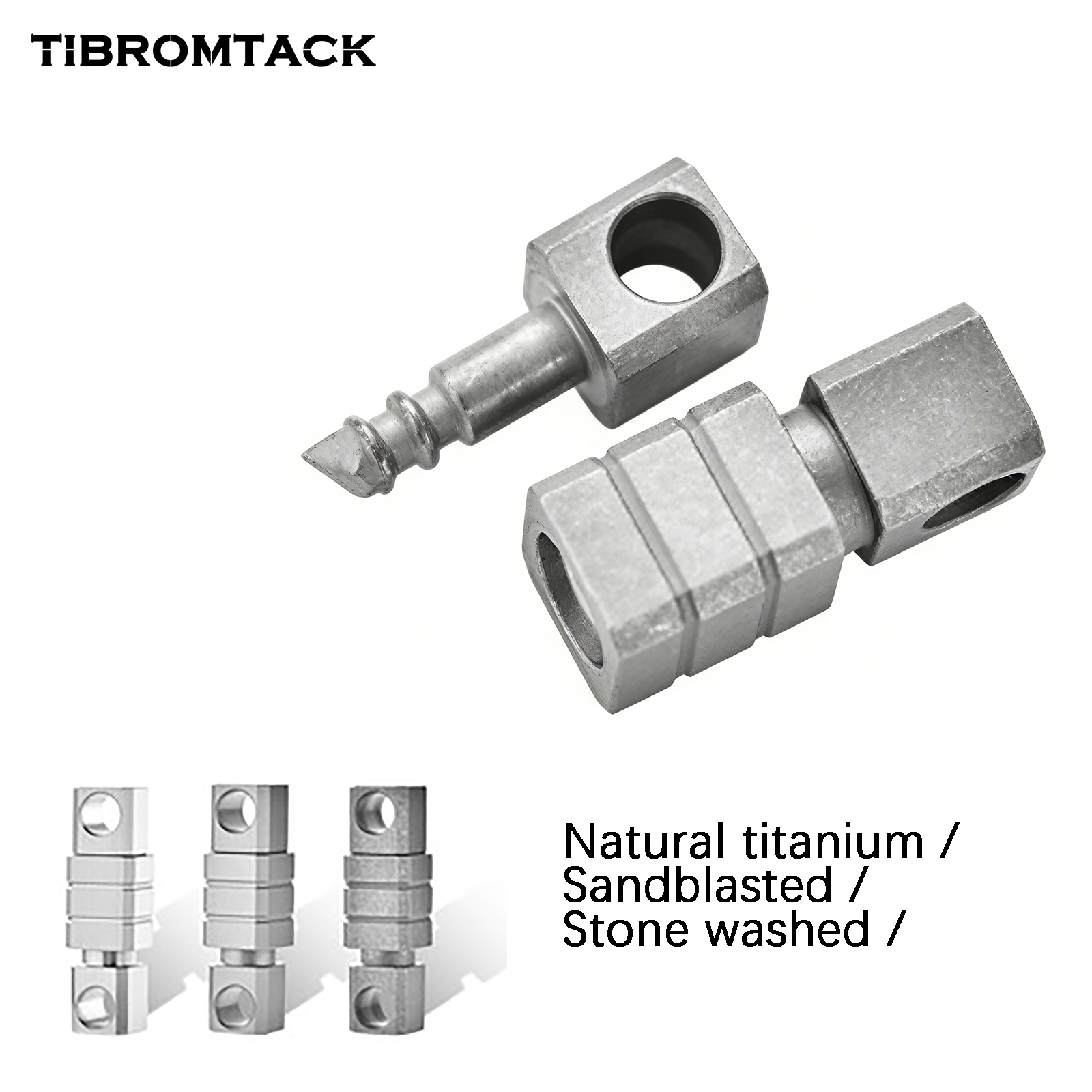 TIBROMTACK Gr5 Titanium Quick Release Keychain Clip, Lightweight 8g/0.28oz Portable Car Key Chain for Daily Use