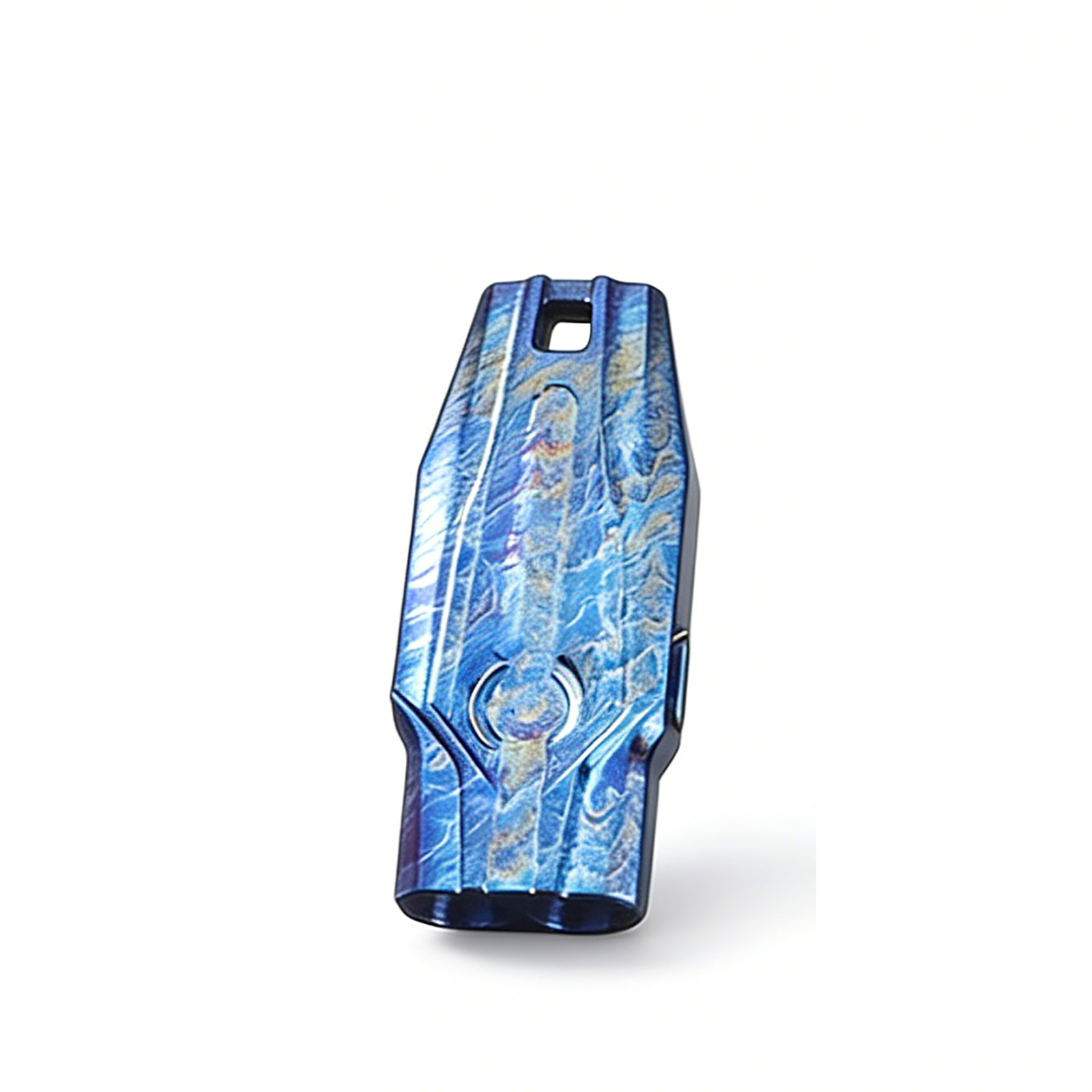 TIBROMTACK Titanium Dual Tube Whistle, Gr5 Titanium Emergency Whistle for Adults, Loud Survival Whistle, Lightweight & Rust-Proof Dog Whistle