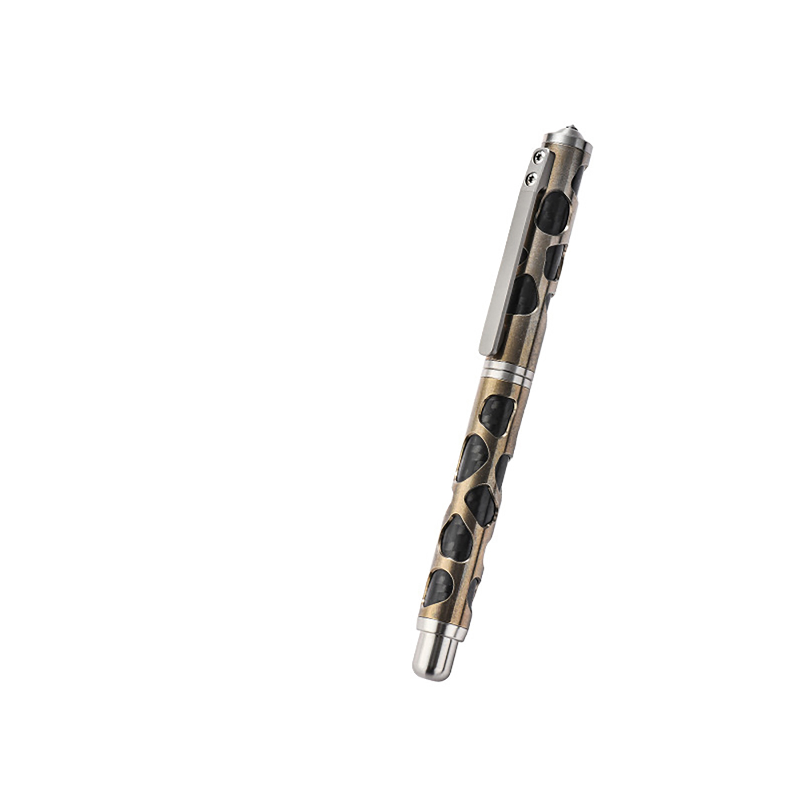 TIBROMTACK Gr5 Titanium Alloy Tactical Pen, EDC Survival Self Defense Tool with Tungsten Steel Tip, Window Breaker, 5.16×0.39 In/31.5g, Smooth Writing