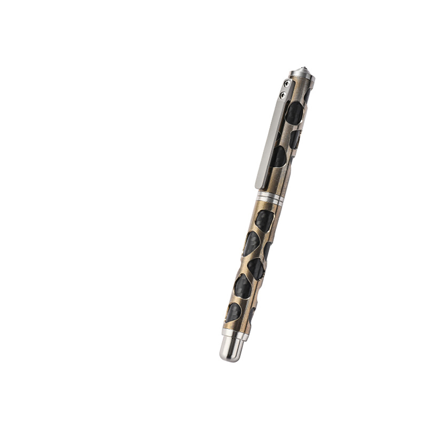 TIBROMTACK Gr5 Titanium Alloy Tactical Pen, EDC Survival Self Defense Tool with Tungsten Steel Tip, Window Breaker, 5.16×0.39 In/31.5g, Smooth Writing