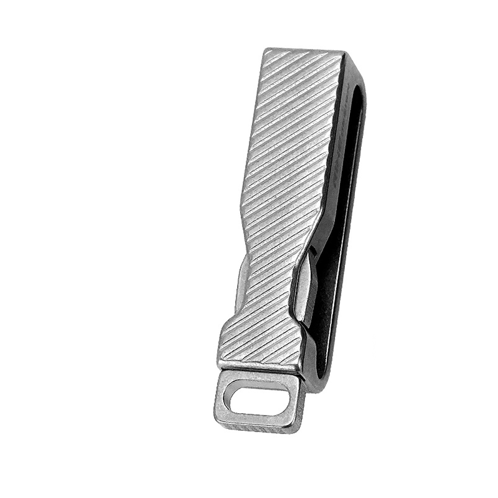 TIBROMTACK Gr5 Titanium Alloy Belt Key Holder, Lightweight 16.2g/0.57oz Belt Clip for Daily, 53×12×14mm