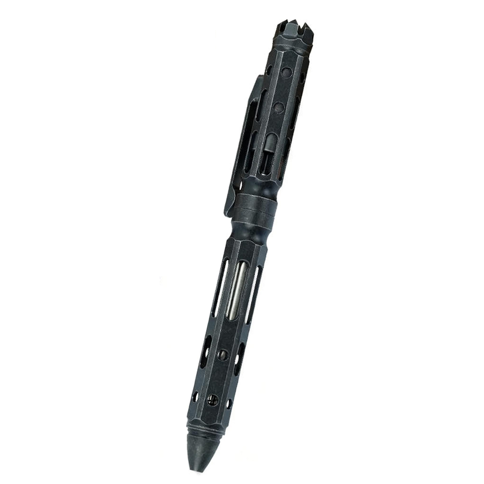 EDC Titanium Bolt Action Pen, Tactical Self Defense Pen with Hollow Design, Lightweight Gr5 Titanium Writing Pen for EDC Everyday Carry (5.43 in × 0.47 in, 1.27oz)