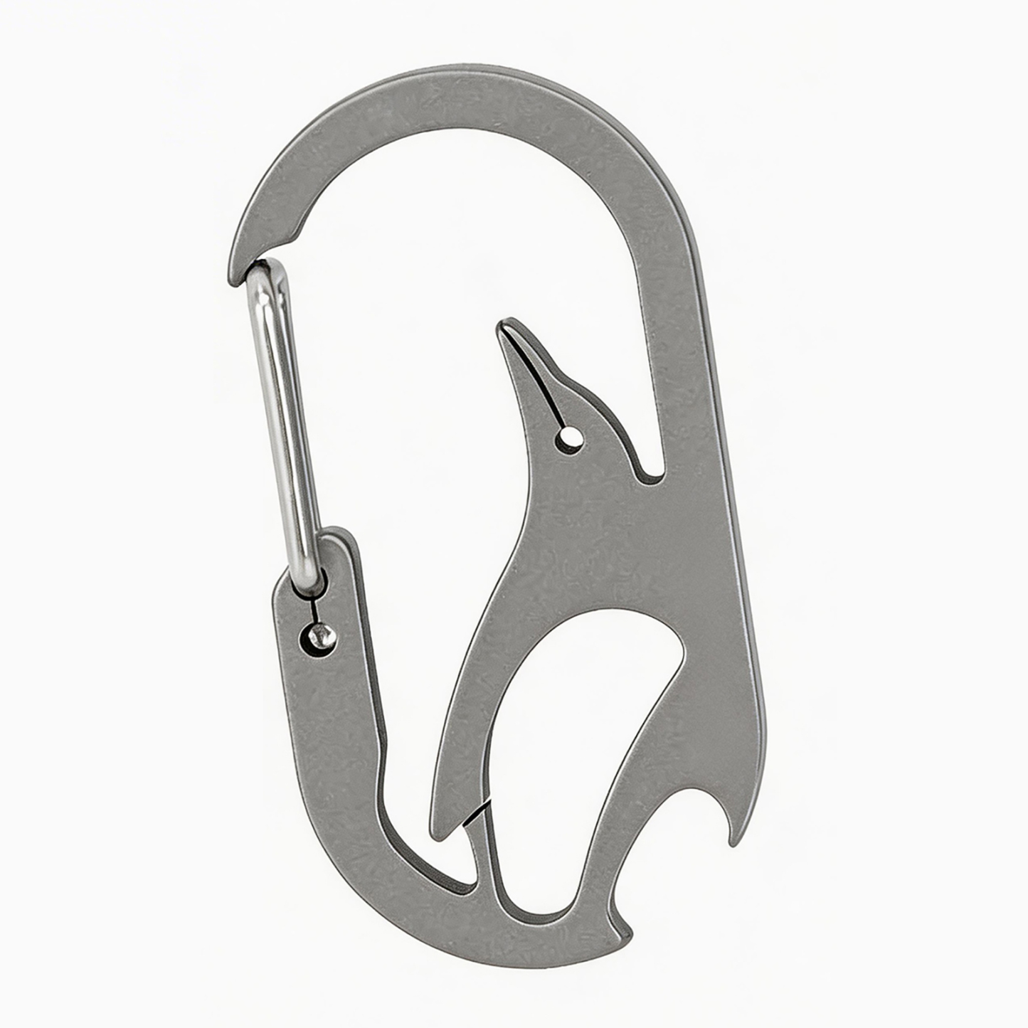 TIBROMTACK Gr5 Titanium Carabiner Keychain, Multitool Key Carabiner with Bottle Opener