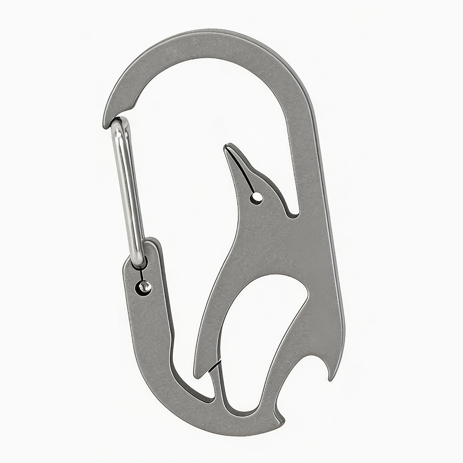 TIBROMTACK Gr5 Titanium Carabiner Keychain, Multitool Key Carabiner with Bottle Opener