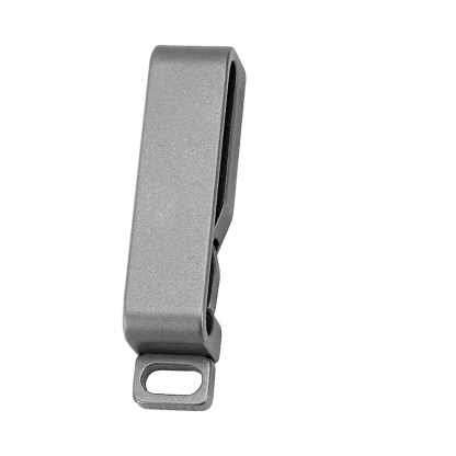TIBROMTACK Gr5 Titanium Alloy Belt Key Holder, Lightweight 16.2g/0.57oz Belt Clip for Daily, 53×12×14mm