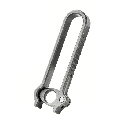 TIBROMTACK Titanium Alloy Key Clip, Belt Clip for Keys with Quick Release Buckle, Lightweight High Strength (58×21×6mm/10.3g)