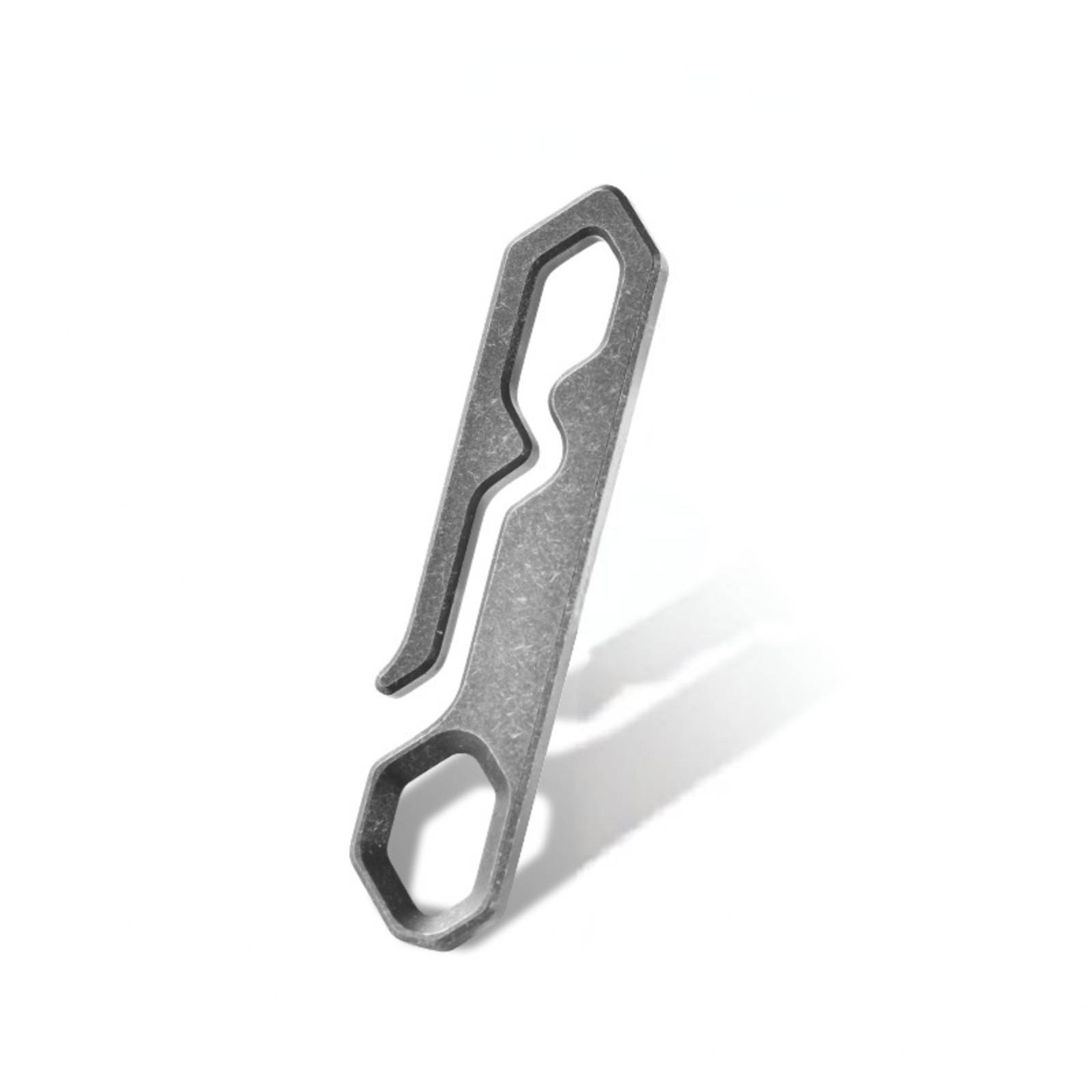 TIBROMTACK Titanium Belt Clip, Lightweight Gr5 Titanium Key Clip for Belt Loop, Durable One-Piece Keychain