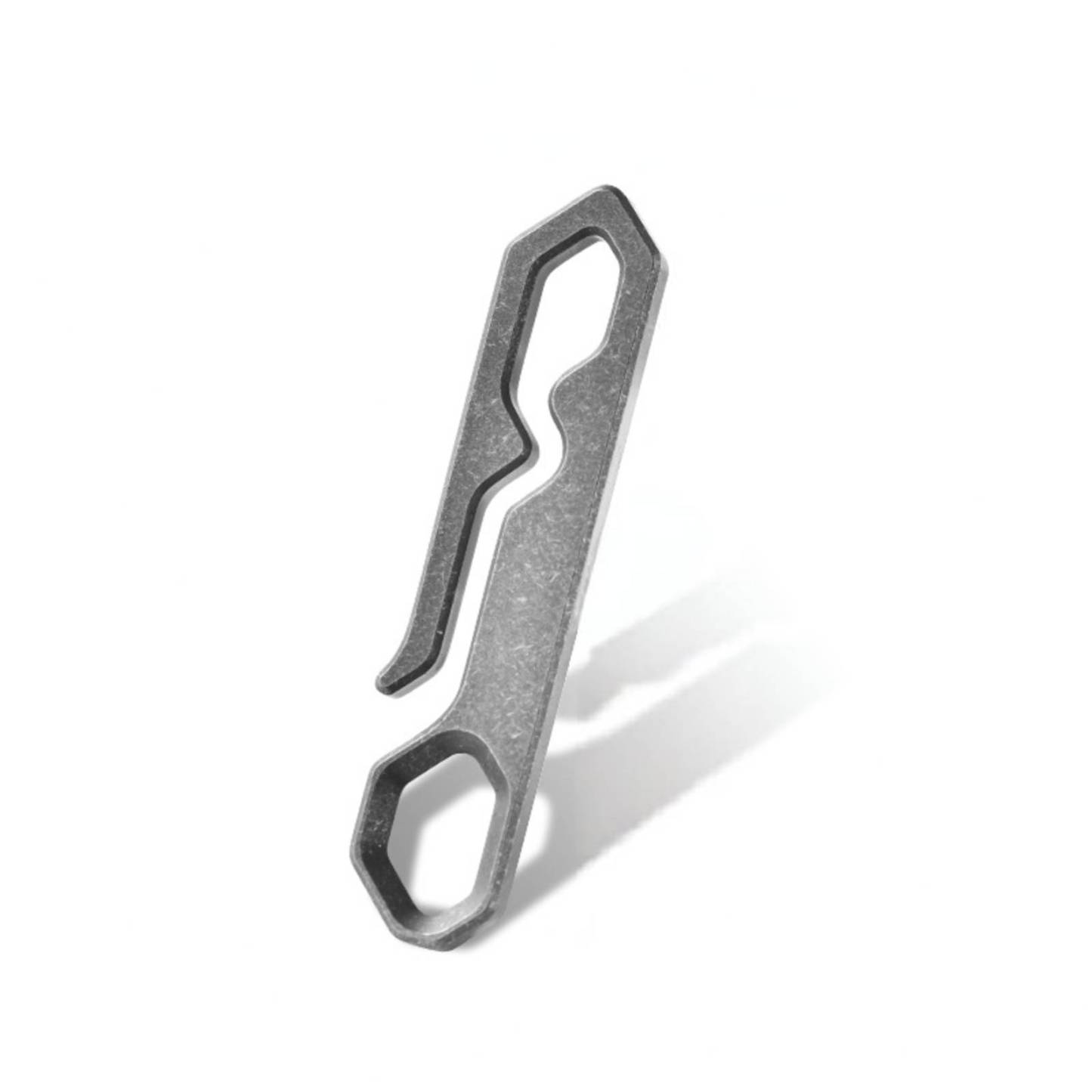 TIBROMTACK Titanium Belt Clip, Lightweight Gr5 Titanium Key Clip for Belt Loop, Durable One-Piece Keychain