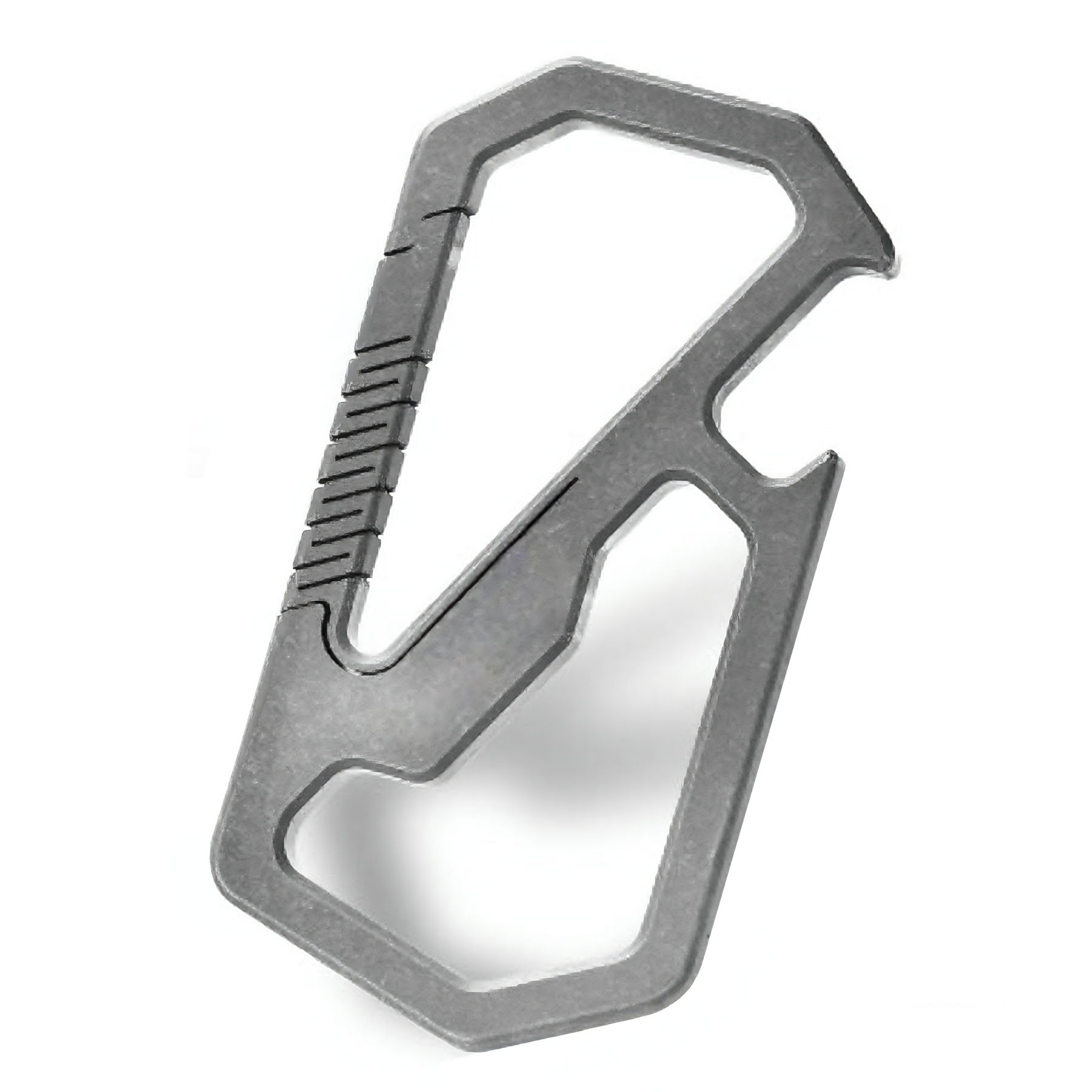 TIBROMTACK GR5 Titanium Keychain Carabiner with Bottle Opener, Multifunctional EDC Key Ring