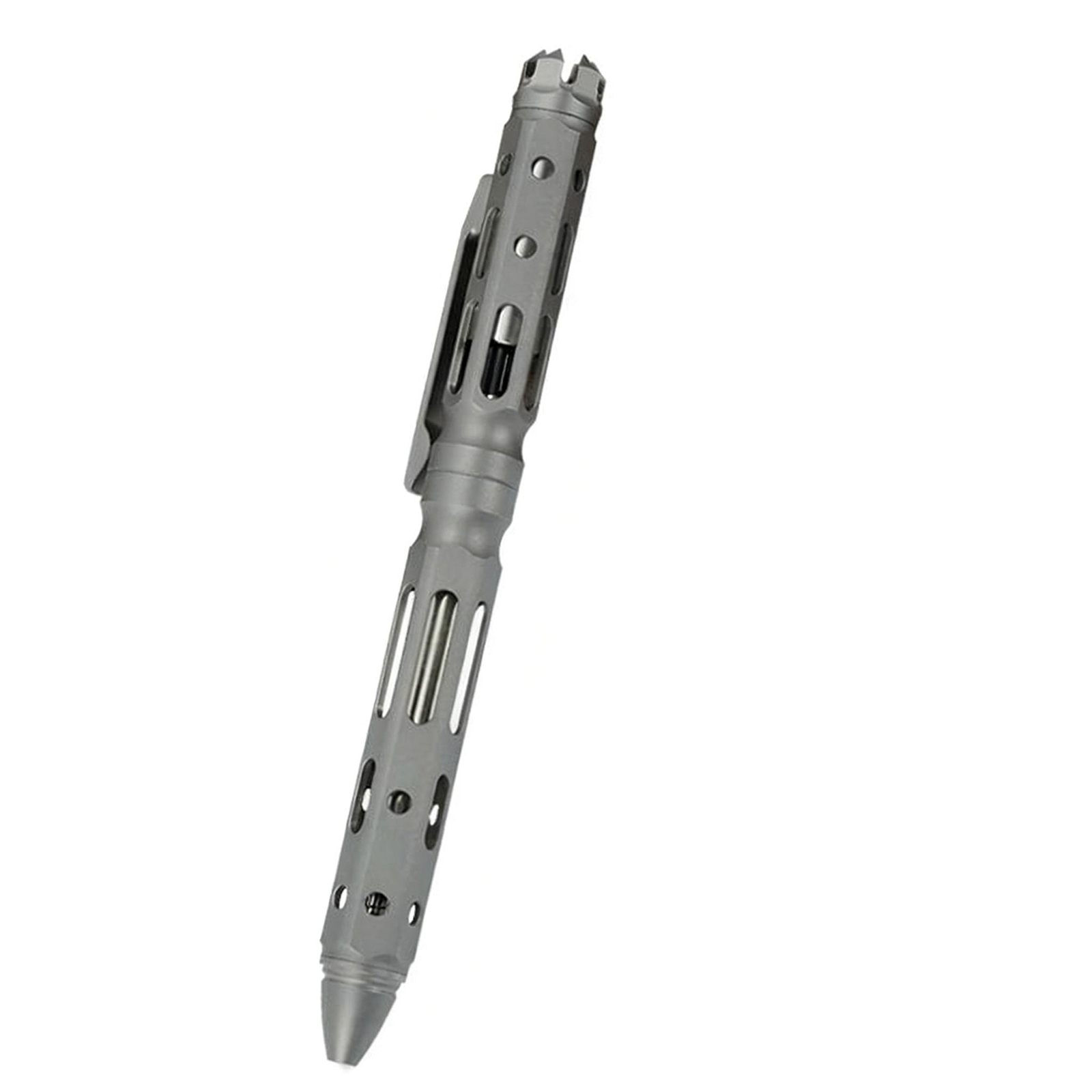 EDC Titanium Bolt Action Pen, Tactical Self Defense Pen with Hollow Design, Lightweight Gr5 Titanium Writing Pen for EDC Everyday Carry (5.43 in × 0.47 in, 1.27oz)