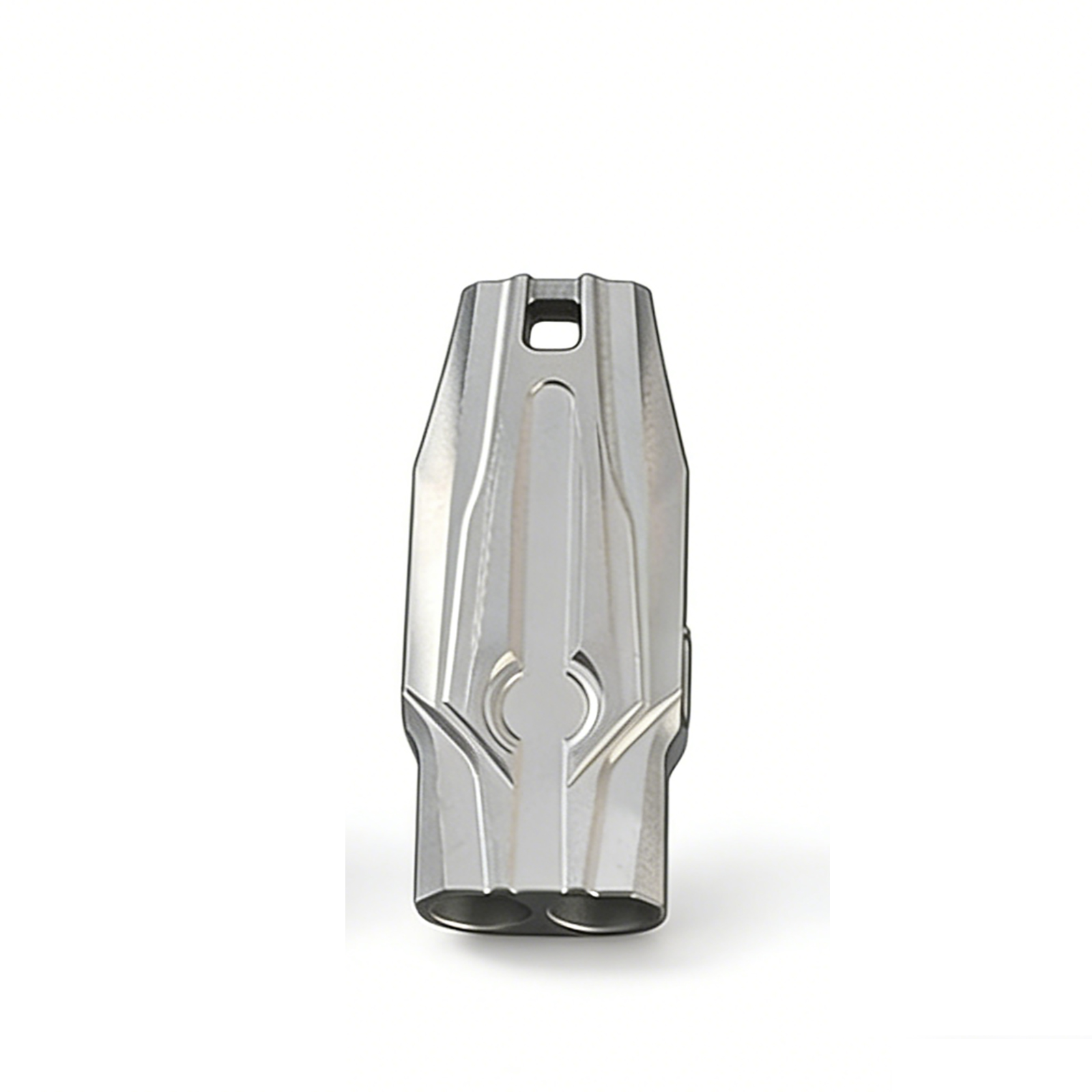 TIBROMTACK Titanium Dual Tube Whistle, Gr5 Titanium Emergency Whistle for Adults, Loud Survival Whistle, Lightweight & Rust-Proof Dog Whistle