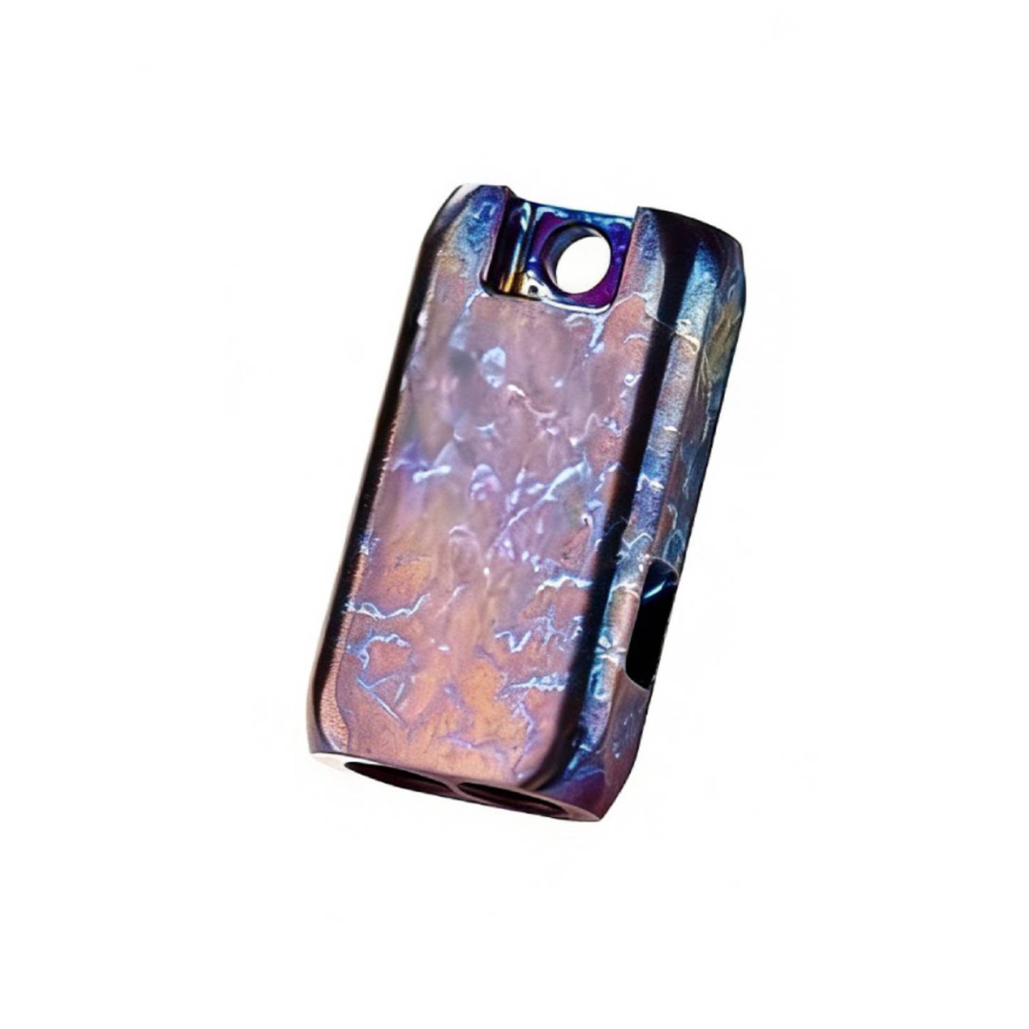 TIBROMTACK Gr5 Titanium Alloy Double Tube Emergency Whistle, Loud Survival Safety Whistle, Mini Lightweight Hiking Whistle with Keychain, Outdoor Emergency Whistle Necklace for Adults