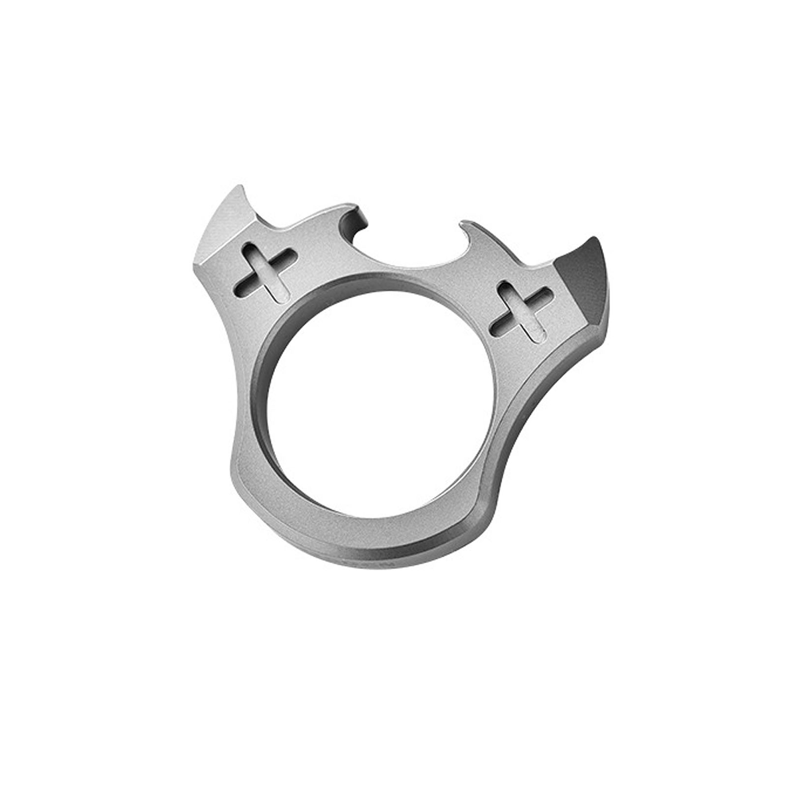 Titanium EDC Bottle Opener Keychain, Ultra-Light 0.56oz Portable Knuckle Duster Design, Heavy-Duty Pry Bar for Various Bottle Caps, Corrosion-Resistant Daily Carry Tool