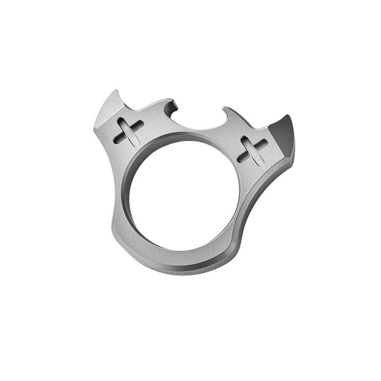 Titanium EDC Bottle Opener Keychain, Ultra-Light 0.56oz Portable Knuckle Duster Design, Heavy-Duty Pry Bar for Various Bottle Caps, Corrosion-Resistant Daily Carry Tool