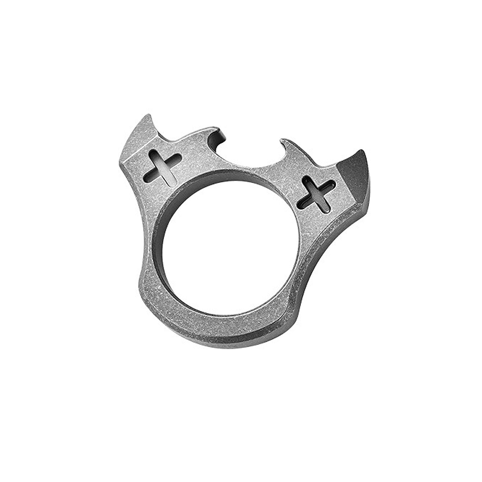 Titanium EDC Bottle Opener Keychain, Ultra-Light 0.56oz Portable Knuckle Duster Design, Heavy-Duty Pry Bar for Various Bottle Caps, Corrosion-Resistant Daily Carry Tool