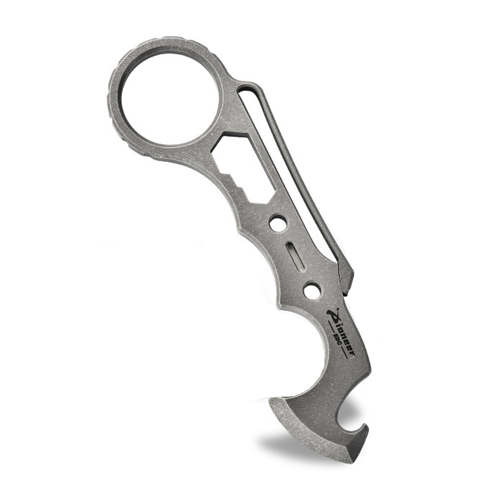 Titanium EDC Pry Bar, Multifunctional Tool with Bottle Opener & Screwdriver, 4.3 Inches Lightweight Pry Tool with Hanging Hole for Outdoor Camping Daily Use