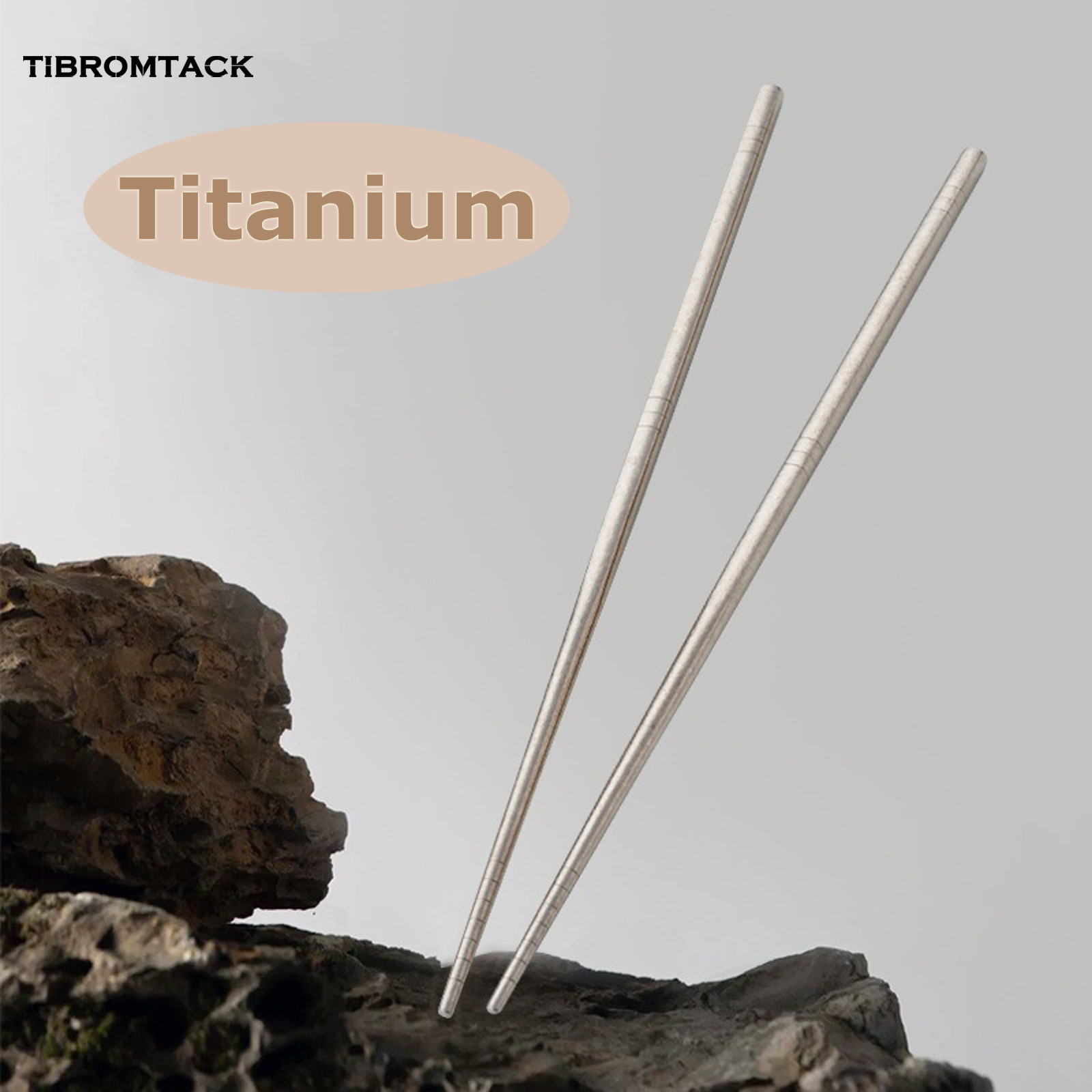 Premium Titanium Chopsticks 9 Inch (23cm) - Food Grade Reusable Metal Chopsticks, Ultra Lightweight 0.54oz (15.4g) Korean Style Chop Sticks for Rice, Noodles, Outdoor Camping & Gift - Durable & Bacteria-Resistant